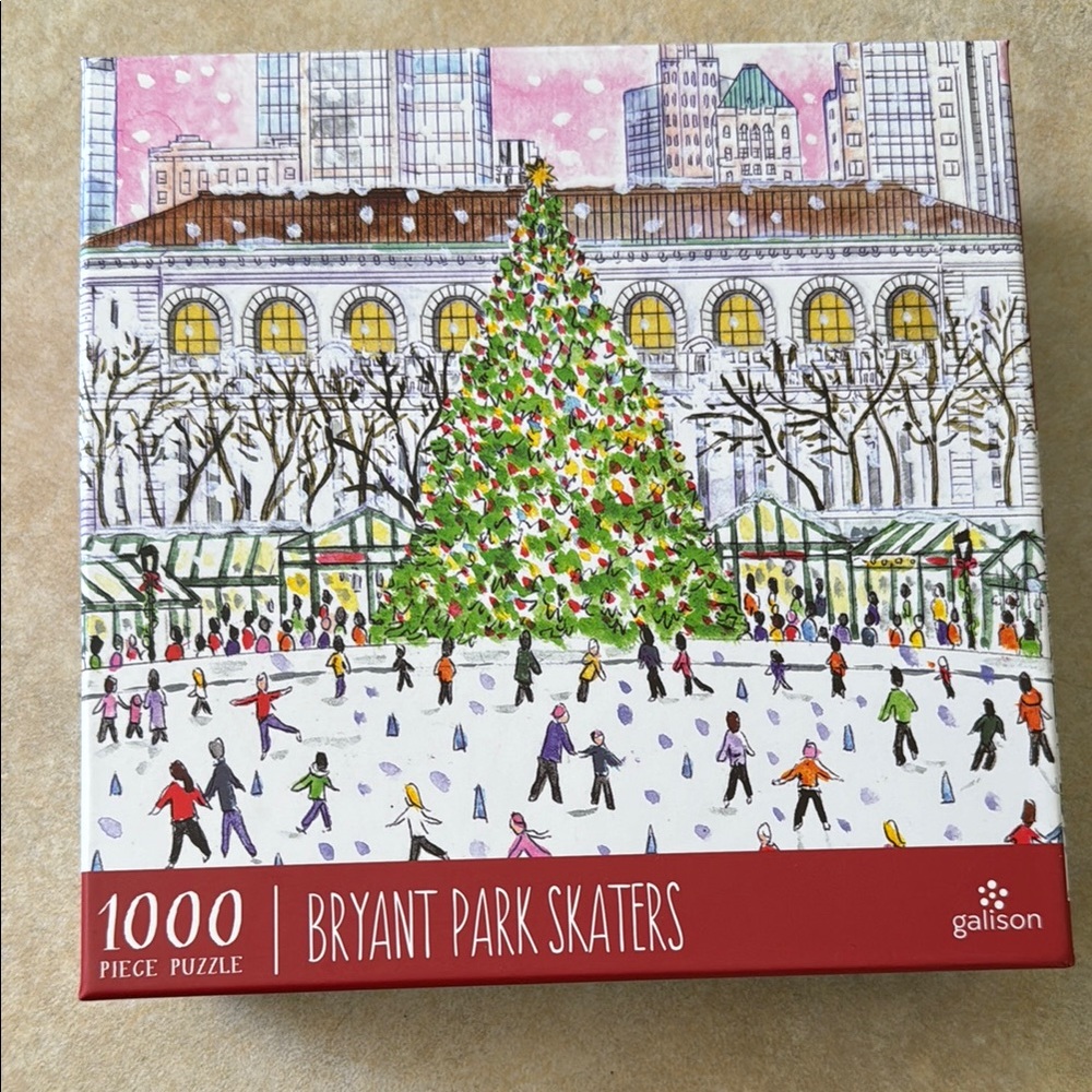Galison Bryant Park Skaters 1000 Piece Puzzle